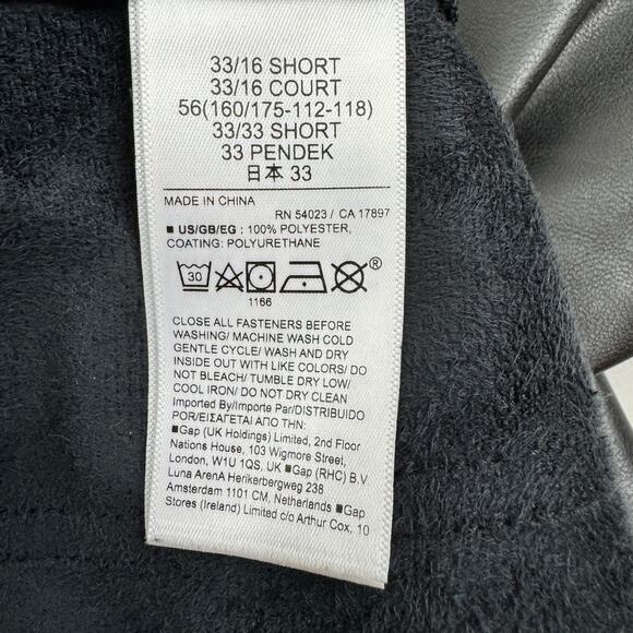 GAP Vintage Slim High-Rise Faux Vegan Leather Chic Rocker Biker Pant Women's 16S - Picture 8 of 8